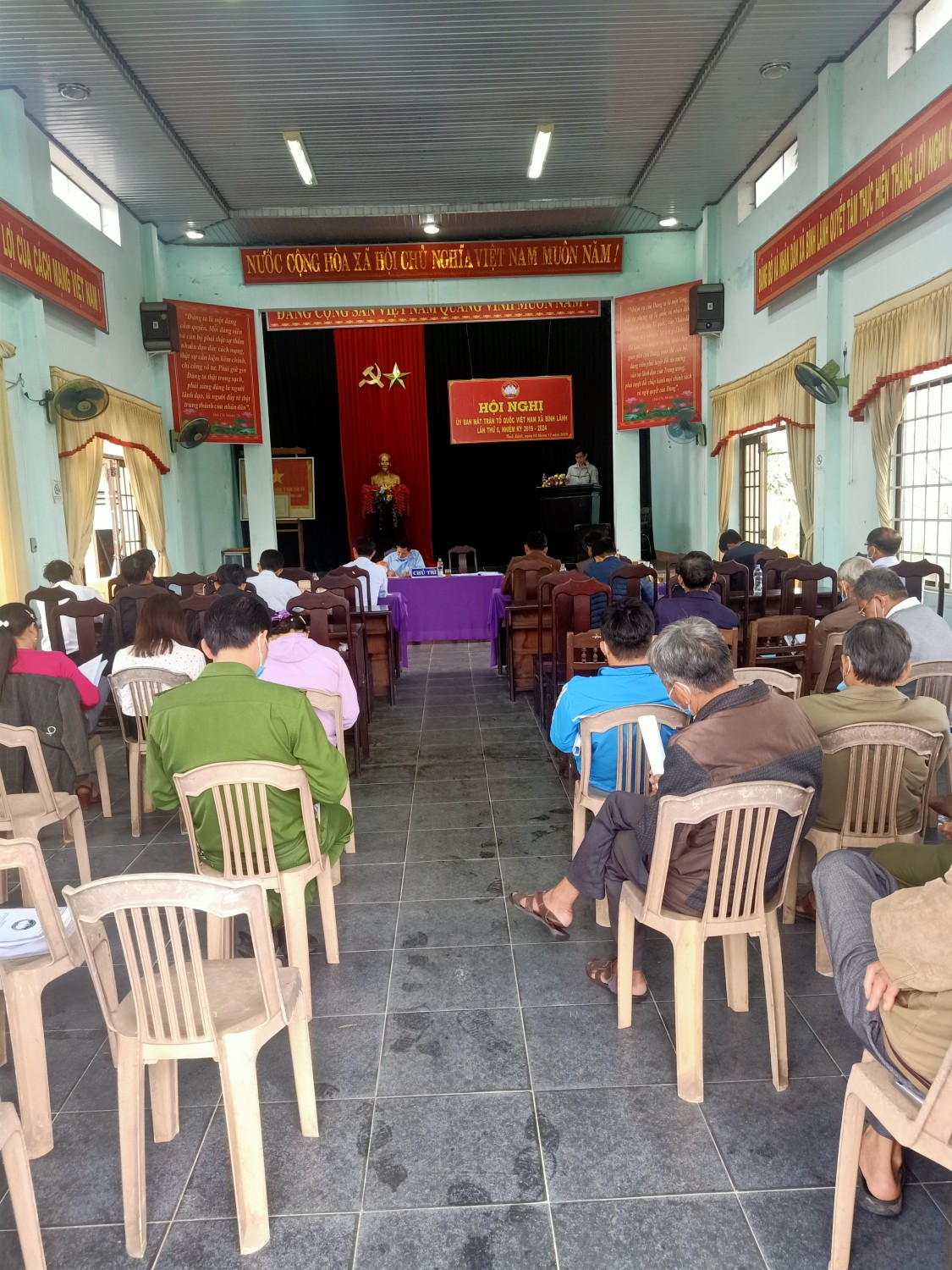 Toàn cảnh Hội nghị Ủy ban MTTQ Việt Nam xã Bình Lãnh lần thứ 6, nhiệm kỳ 2019 - 2024